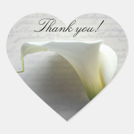 Calla de leugens op oud manuscript danken u hart sticker (Voorkant)
