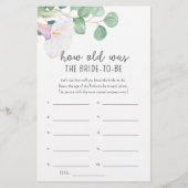 Calla en eucalyptus - Hoe oud was de bruid om te z (Voorkant)