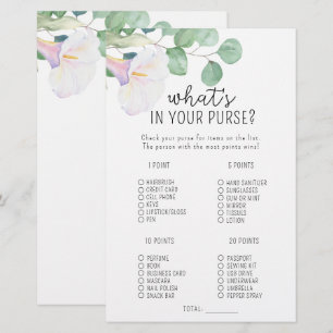 Calla en eucalyptus - Wat zit er in je tas spel