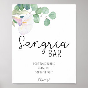 Calla et eucalyptus - Affiche du bar à sangria