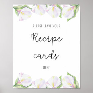 Calla flower - Uw receptkaart hier poster