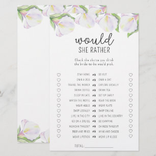 Calla flower - Wil ze liever vrijgezellenfeest spe