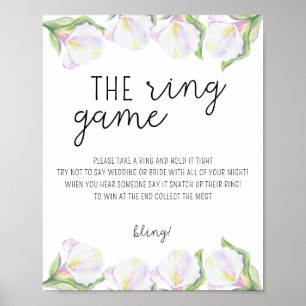 Calla flower - Zet een ring op het spel poster