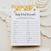 CALLA Honey Bee Baby Word Scramble Carte de jeu
