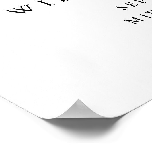 CALLA Honey Bee bruiloft Welkom Poster (Hoek)