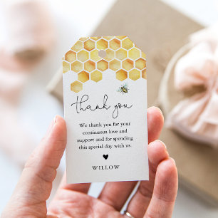 CALLA Honeycomb Bee Favor Tag Cadeaulabel