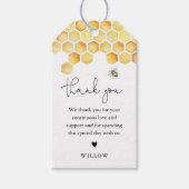 CALLA Honeycomb Bee Favor Tag Cadeaulabel (Voorkant)