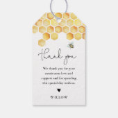 CALLA Honeycomb Bee Favor Tag Cadeaulabel (Achterkant)