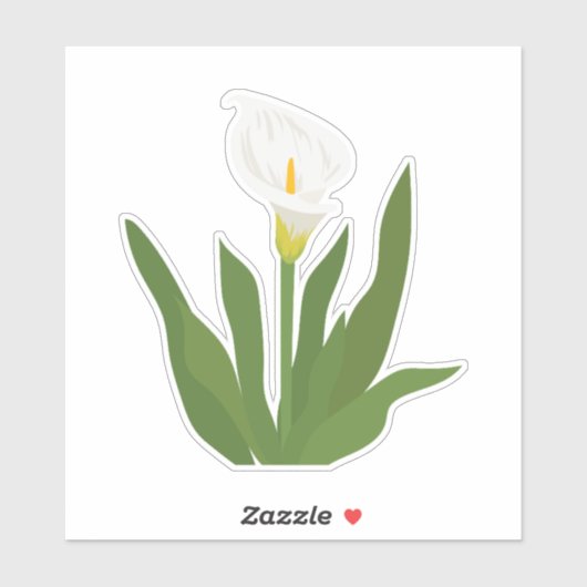 Calla lelie bloem sticker (Vel)