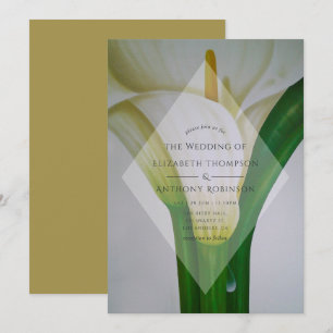 Calla lelie bruiloft kaart