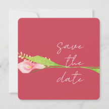 Calla lelie Elegante "Save The Date"-aankondiging