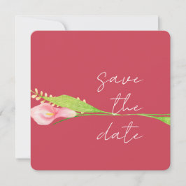 Calla lelie Elegante "Save The Date"-aankondiging Kaart