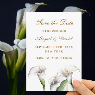 Calla Lelie Huwelijk Datum Opslaan Save The Date