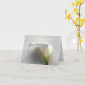 calla lelie op oude de notakaart van het kaart (Gele Bloem)