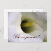 Calla lelie uitnodiging briefkaart (Voorkant / Achterkant)