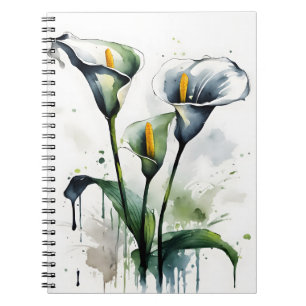 Calla lelie - Waterverf bloemen Notitieboek