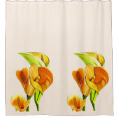 Calla lelie waterverf bloemkunst douchegordijn (Voorkant)