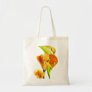 Calla lelie waterverf bloemkunst tote bag