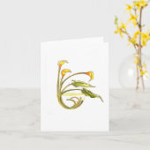 calla lelies #2 kaart (Gele Bloem)