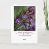 Calla Lelies ArtCard Kaart (Achterkant)