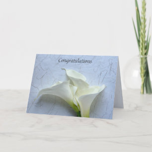 CAlla lelies op decoratieve achtergrond bruiloft Kaart