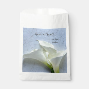 Calla-leugens op decoratieve achtergrond bedankzakje