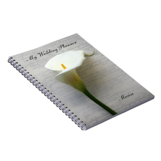 Calla lib op oud handschrift notitieboek (Rechterzijde)