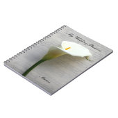 Calla lib op oud handschrift notitieboek (Linkerzijde)