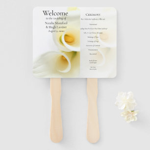 Calla liegt boven de kop handwaaier