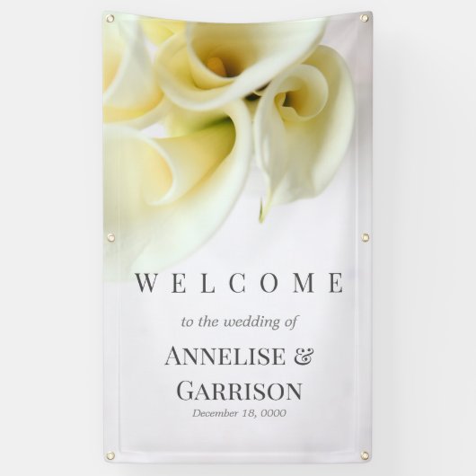 Calla-lijsten met tekstruimte spandoek (Verticaal)