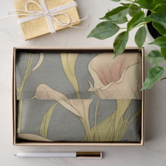 Calla lileuzen bloemen ephemerpatroon tissuepapier (Geschenk)