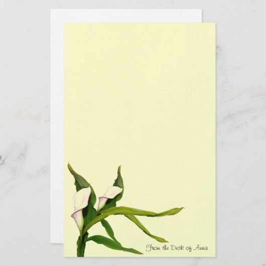 Calla Lilies - Aangepaste schrijfbenodigdheden Briefpapier (Voorkant / Achterkant)