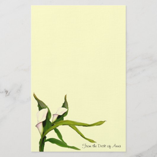 Calla Lilies - Aangepaste schrijfbenodigdheden Briefpapier (Voorkant)