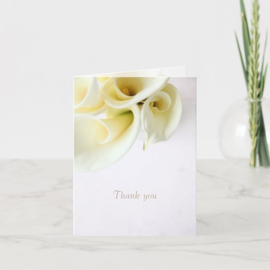 Calla lilies avec espace de texte merci (Devant)