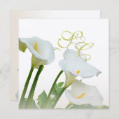 Calla lilies, bruiloft kaart (Voorkant / Achterkant)