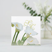 Calla lilies, bruiloft kaart (Staand voorkant)