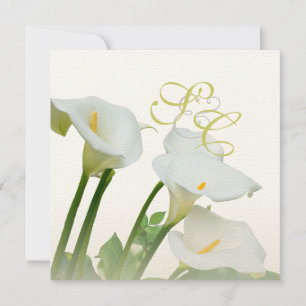 Calla lilies, bruiloft kaart