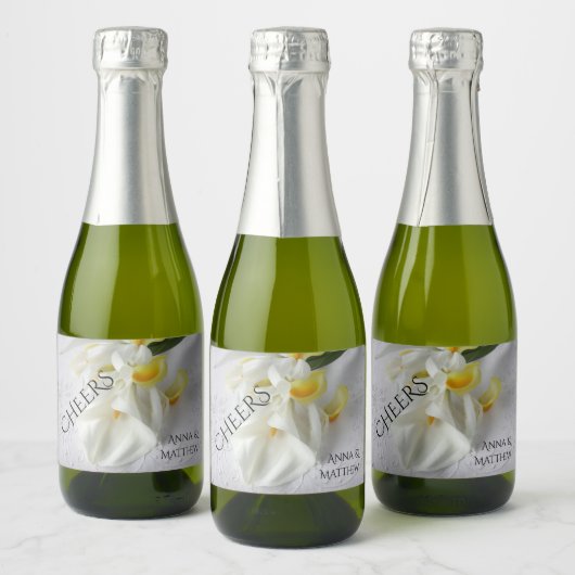 Calla lilies en iris sparkling wijnetiket (Flessen)