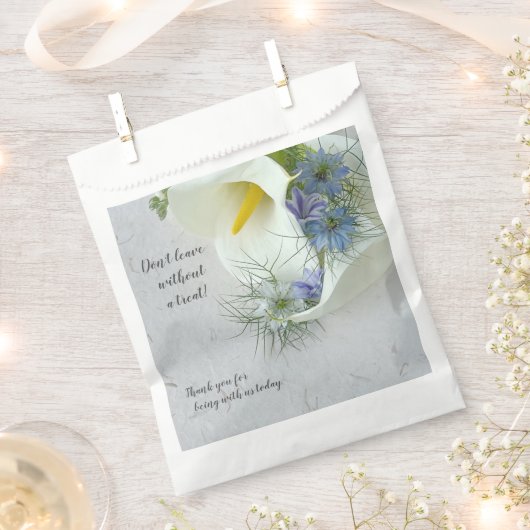 Calla lilies en nigellabloemen bedankzakje (Geknipt)