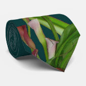 Calla Lilies en Stropdas van bladeren (Opgerold)