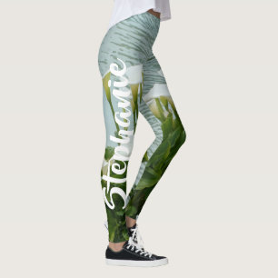 Calla Lilies Floral, Persoonlijke naam Leggings