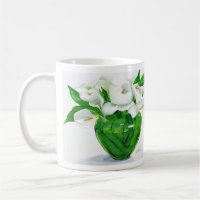 Calla Lilies in de Groene Mok van de Vase