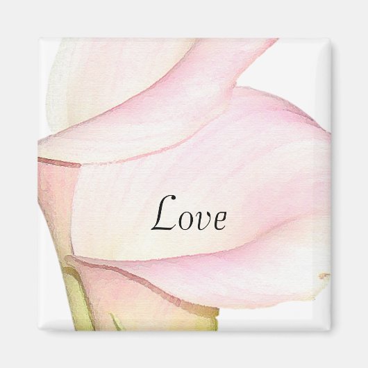 Calla Lilies Love Magnet (Devant)