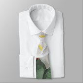 Calla Lilies op een rode achtergrond Stropdas (Gebonden)