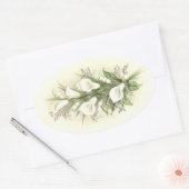 Calla Lilies Ovale Sticker (Envelop)