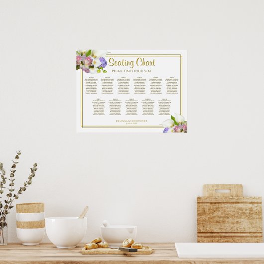 Calla Lilies Rose 11 Tableau Mariage de table (Cuisine)