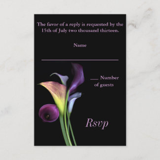 Calla Lilies RSVP-kaart RSVP Kaartje