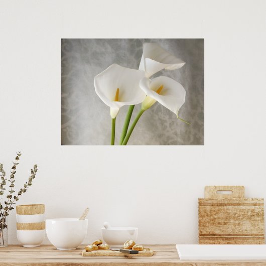 calla lilies schort poster groot (Keuken)