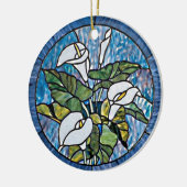 Calla Lilies Stain Glass Kijk Keramisch Ornament (Links)