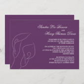 Calla Lilies violette Faire-part de mariage (Devant / Derrière)